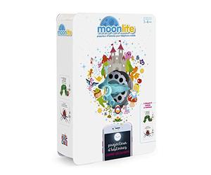 Moonlite 6047227 Pack Projecteur + 2 Histoires - Eric Carle - Projecteur d'histoires pour enfant bébé - Effets sonores et lumineux - Educatif et interactif - 1 à 7 ans - Inspiré des livres contes