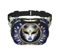 MoonlitMasquerade Sac banane carré double couche pour activités de plein air telles que le sport, les voyages, la randonnée, le cyclisme, Noir , Taille unique