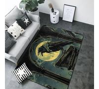 MoonNight - Tapis de sol d'intérieur esthétique pour salon, chambre à coucher, décoration de chambre à coucher, jeté de lit doux, lavable, antidérapant, 152 x 213 cm