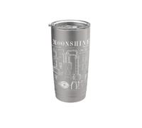 Moonshine Alcohol Still Vintage Sour Mash Verni Moonshiner Gobelet isotherme en acier inoxydable double paroi