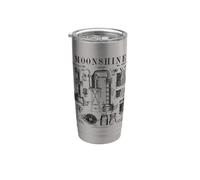 Moonshine Alcohol Still Vintage Sour Mash Verni Moonshiner Gobelet isotherme en acier inoxydable double paroi