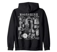 Moonshine Alcohol Still Vintage Sour Mash Verni Moonshiner Sweat à Capuche