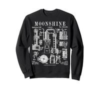 Moonshine Alcohol Still Vintage Sour Mash Verni Moonshiner Sweatshirt