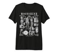 Moonshine Alcohol Still Vintage Sour Mash Verni Moonshiner T-Shirt Haut de Gamme