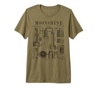 Moonshine Alcohol Still Vintage Sour Mash Verni Moonshiner T-Shirt Haut de Gamme