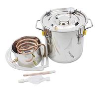 Moonshine Still Kit de distillation d'alcool en acier inoxydable avec tube en cuivre intégré Capacité 7,7 l