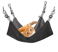 MoonSing Hamac Lit pour Chat avec Sangles Réglables et Crochets pour Petits Animaux, Double Face Balançoire Suspendu pour Furet, Lapin, Chinchilla, Cochon