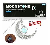 MOONSTONE Chaîne de lune magique Pierre de lune Collier demi-lune Chaîne de lune lumineuse
