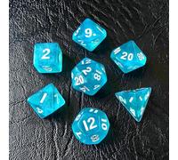 Moonstone Lot de mini dés DND pour jeu de rôle MTG RPG Donjons et Dragons Bleu clair 10 mm