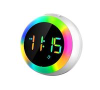 moonsun Réveil pour enfant, kit de réveil, double alarme, veilleuse avec luminosité réglable, activation vocale, pour enfants