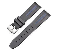 Moonswatch Bracelet en caoutchouc incurvé sans espace pour Omega Swatch Joint Planet Series Moon Mercury 20 mm, 20 mm