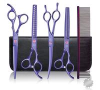 Moontay Ensemble de ciseaux 8 en 1 pour toilettage professionnel de chien