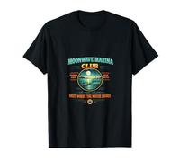 Moonwave Marina Club Retro Night Harbor T-Shirt