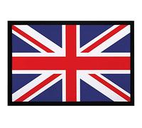 MoonWorks® Paillasson Union Jack - Motif drapeau britannique - Antidérapant et lavable - Noir - 60 x 40 cm