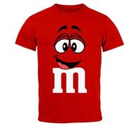 MoonWorks® T-shirt de carnaval pour homme avec imprimé M - Costume de groupe - Costume de dernière minute - Costume de carnaval pour homme, 5 rouges., XS