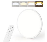 MoonYard Plafonnier LED Dimmable Ø40CM Lampe de Plafond 36W avec Télécommande 1800K Veilleuse de Couleur Chaude 3000K-6500K Luminaire Plafonnier Rond pour Salon Chambres d'enfants