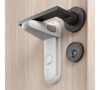 Moonybaby 2 Pièces Verrou de levier de porte à l'épreuve des enfants, Serrure à levier pour porte sécurisée contre les bébés, Installation facile, Aucun outil, Adhésif haute résistance, Aucun résidu