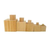 MoonyLI 10Pcs Blocs carrés en Bois Non Finis Cubes en Bois Mini Cubes en Bois Blocs carrés en Bois mathématiques 9 Tailles Blocs carrés en Bois mathématiques projets de Bricolage