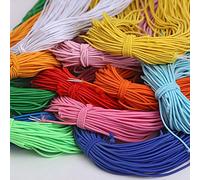 MoonyLI 15mm Rond Élastique Stretch Cordon Corde Élastique Tressé Bande Élastique Cordon Élastique Boucle d'oreille Boucle Élastique Boucle d'oreille Corde 19 Couleurs 19 Yards