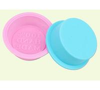 MoonyLI 2pcs gâteau de Silicone Fondant au Chocolat Moule de Cuisson à la Main Savon Outils de Moule de Bougie (Rose et Bleu)