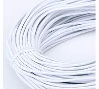 MoonyLI 45 mètres 2 mm Corde élastique Bungee Shock Cordon remorque Sangle Bricolage projets Polyester Bungee Corde Corde (Blanc/Noir)