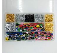 MoonyLI Épingles de sûreté 500 pièces, épingles de sûreté 7 Tailles 19 mm 22 mm 28 mm 32 mm 36 mm 45 mm 50 mm, pour Bricolage Bricolage Artisanat et vêtements