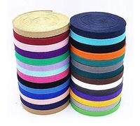 MoonyLI Ruban de sangle en coton Ruban de sergé Ruban de couture Ruban de biais 56m mètre Ruban de couture Coton 10mm sangle 28 couleurs