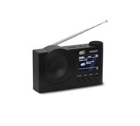 MOOOV 477254 Radio Portable Numérique Dab/Dab Plus/FM, Bluetooth et USB - Poste Fonction Réveil, Ecran Couleur, Sortie Casque, Haut Parleur - Alim Secteur ou Batterie Rechargeable - Noir