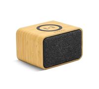 mooov 477352 Enceinte Bluetooth Bamboo Portable avec Chargeur Induction pour Smartphone