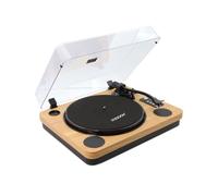Platine vinyle Bluetooth effet bois 33/45/78t avec HP