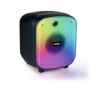 mooov 477370 Enceinte Portable Bluetooth Puissante - Son Haut Parleur de Qualité pour Musique Interieur à la Maison ou Exterieur avec Effets Lumineux et Poignée de Transport - Noir