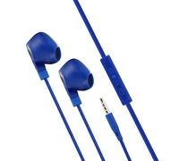 mooov 493160 Ecouteurs Intra-Auriculaires avec Micro intégré- Prise Jack, Fil 1,2M de Long - Commande Prise Appel et Volume Réglable Musique - Bleu