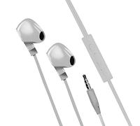 mooov 493162 Ecouteurs Intra-Auriculaires avec Micro intégré- Prise Jack, Fil 1,2M de Long - Commande Prise Appel et Volume Réglable Musique - Gris