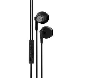 mooov 493166 Ecouteurs Intra-Auriculaires avec Micro intégré- Prise Jack, Fil 1,2M de Long - Commande Prise Appel et Volume Réglable Musique - Noir