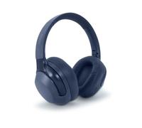 mooov 618322 Casque Bluetooth sans Fil ANC à réduction de Bruit Active Plaible - Micro intégré pour Appel - Rechargeable avec 30H d'Autonimie - Effet Audio Spatial et Réglages sur Casque - Bleu