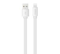 Mooov 732045 Câble Plat pour Iphone et Ipad Data et Charge 1 M Blanc