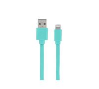 mooov 732047 Câble pour Iphone et Ipad Plat Data et Charge 1 M Turquoise