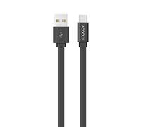 MOOOV 732059 Câble USB-A/USB-C Plat Data et Charge Noir 2 M