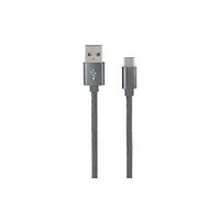 MOOOV 732068 Câble USB-A/USB-C Nylon Data et Charge Gris Sidéral 1 M