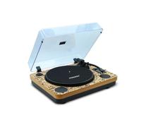 Mooov Platine Vinyle Bluetooth Graffiti HP Intégré Enregistreur Effet Bois | Réécoutez et enregistrez tous vos 33, 45 et 78 tours grâce à cette platine vinyle Bluetooth équipée de haut-parleurs intégrés