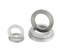 MOOPW 65 manganèse Double pile Rondelle autobloquante Anti vibration Anti desserrage avec dents Rondelles frein M10 (5 Pcs)