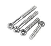 MOOPW Acier inoxydable 304 Boulons à oeil Gréage Points d'ancrage Avec trou Swivel Piton à œillet Levage industriel M5 x 40mm 5 Pcs