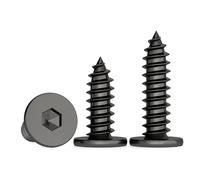 MOOPW Acier inoxydable 304 Hexagonal interne Tête plate Vis autotaraudeuses Extra mince Profil bas Tête fraisée Vis autoperceuses M3 x 20mm 50 Pcs