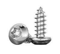 MOOPW Acier inoxydable 304 Tête ronde Torx Vis autotaraudeuses Entraînement étoile Antivol Vis autoperceuses M5 x 25mm 20 Pcs