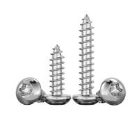 MOOPW Acier inoxydable 304 Tête ronde Torx Vis autotaraudeuses Entraînement étoile Antivol Vis autoperceuses M5 x 25mm 20 Pcs