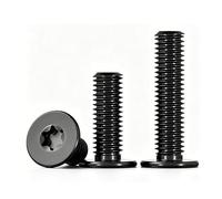 MOOPW Acier inoxydable 304 Torx Tête plate Boulons Extra mince Profil bas Étoile Ordinateur portable Vis de machine M8 x 10mm 10 Pcs