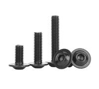 MOOPW Acier inoxydable 304 Vis à tête bombée Hexagonal interne avec rondelle Tête ronde Machine Boulons Fixations M5 x 50mm 10 Pcs