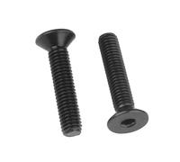 MOOPW Boulons à tête fraisée - Grade 10.9 Acier au carbone Hexagone à douille Vis Tête plate Boulons Allen Vis à métaux Fixations M8 M10 M12