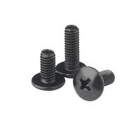 MOOPW Cruciforme Tête de Champignon Boulons à tête ronde Acier au carbone Vis de machine Fixations M6 x 40mm 20 Pcs