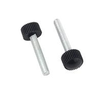 MOOPW M4 x 20mm 20 Pcs Tête ronde Vis à oreilles Acier Carbone Ajustable Bouton Poignée Vis de serrage Resserrer Plastique Machine Vis de poignée